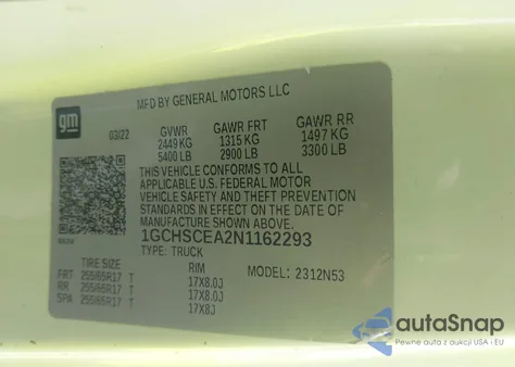 2022 Chevrolet Colorado 2Wd Long Box Lt из США, поврежденный, VIN 1GCHSCEA2N1162293